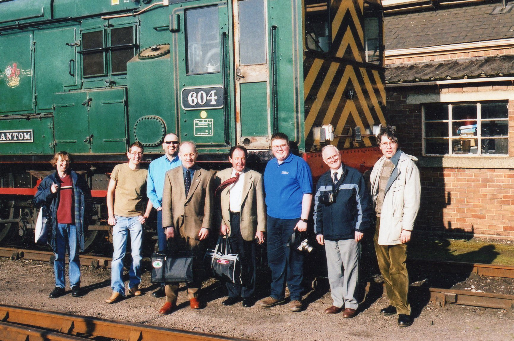 Class 58 Group Members at Didcot Railway Centre, during the 2003 AGM.