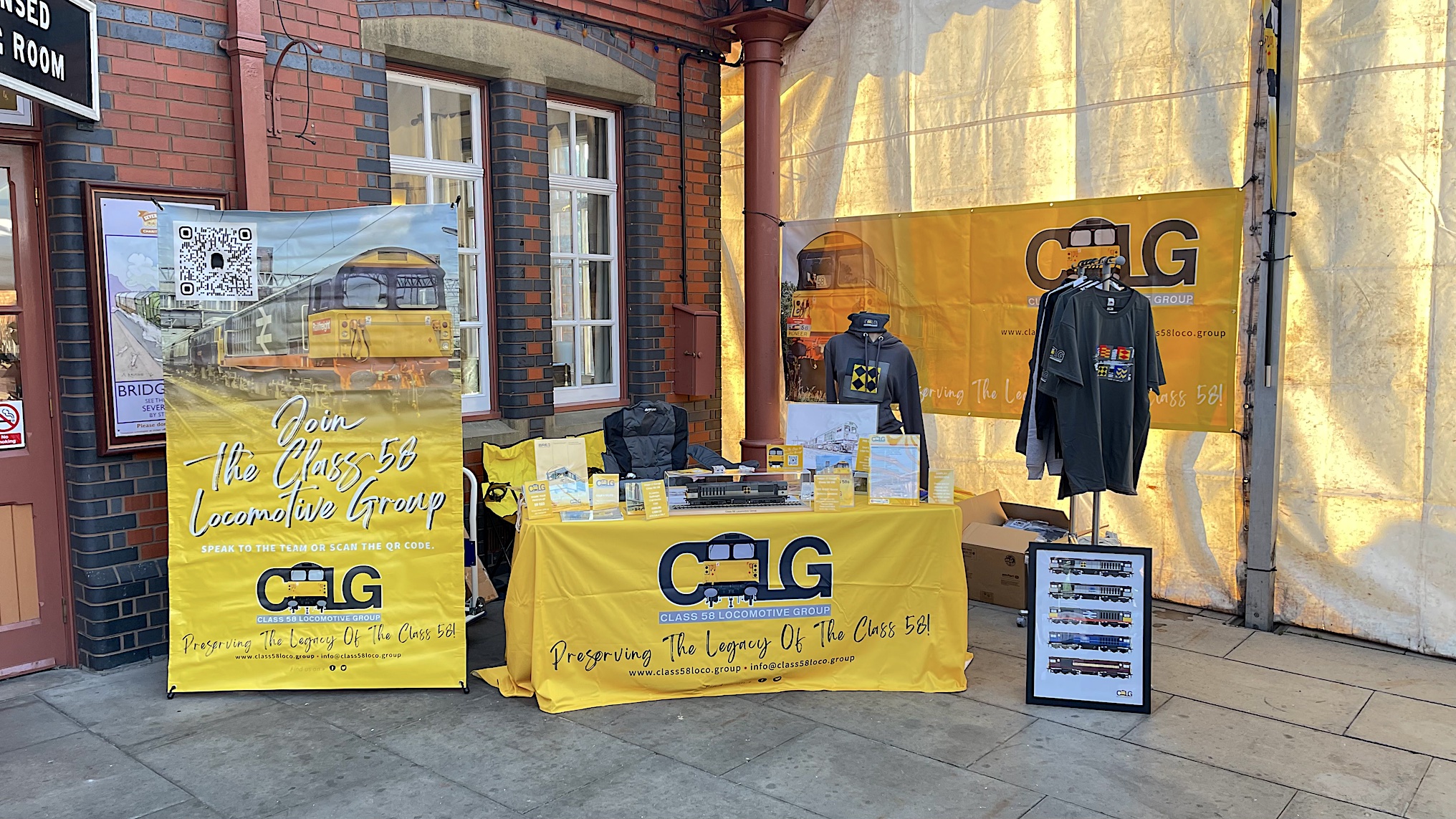 The Class 58 Locomotive Group's Sales Stand at the SVR Autumn Diesel Bash